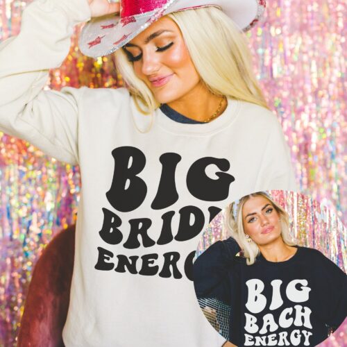 Big Bride: Bach Party Sweatshirt Retro & Preppy Oversized Bachelorette Shirt image 0