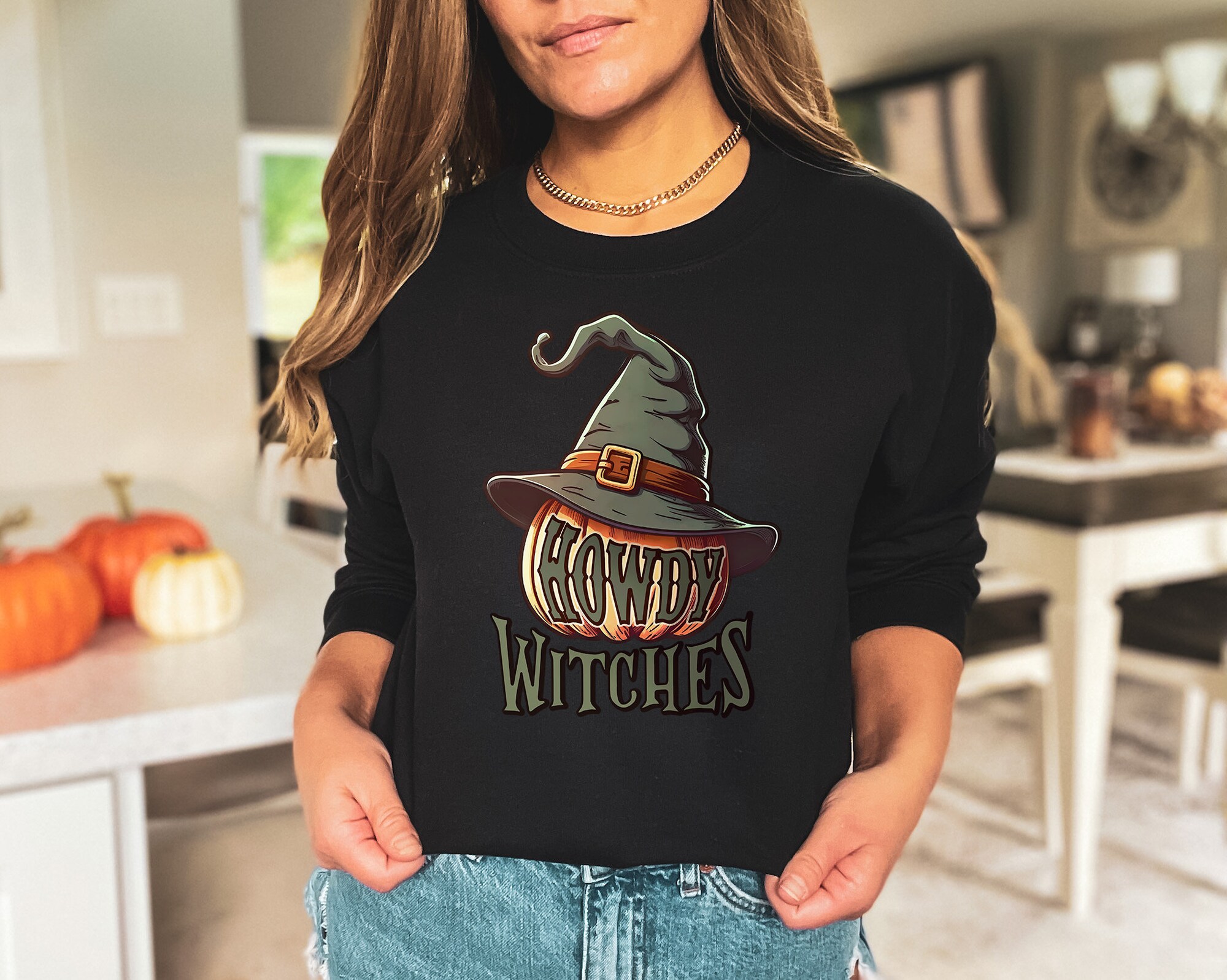 Howdy Witch Tee: Trendy Western & Retro Cowboy Shirt for Halloween image 3