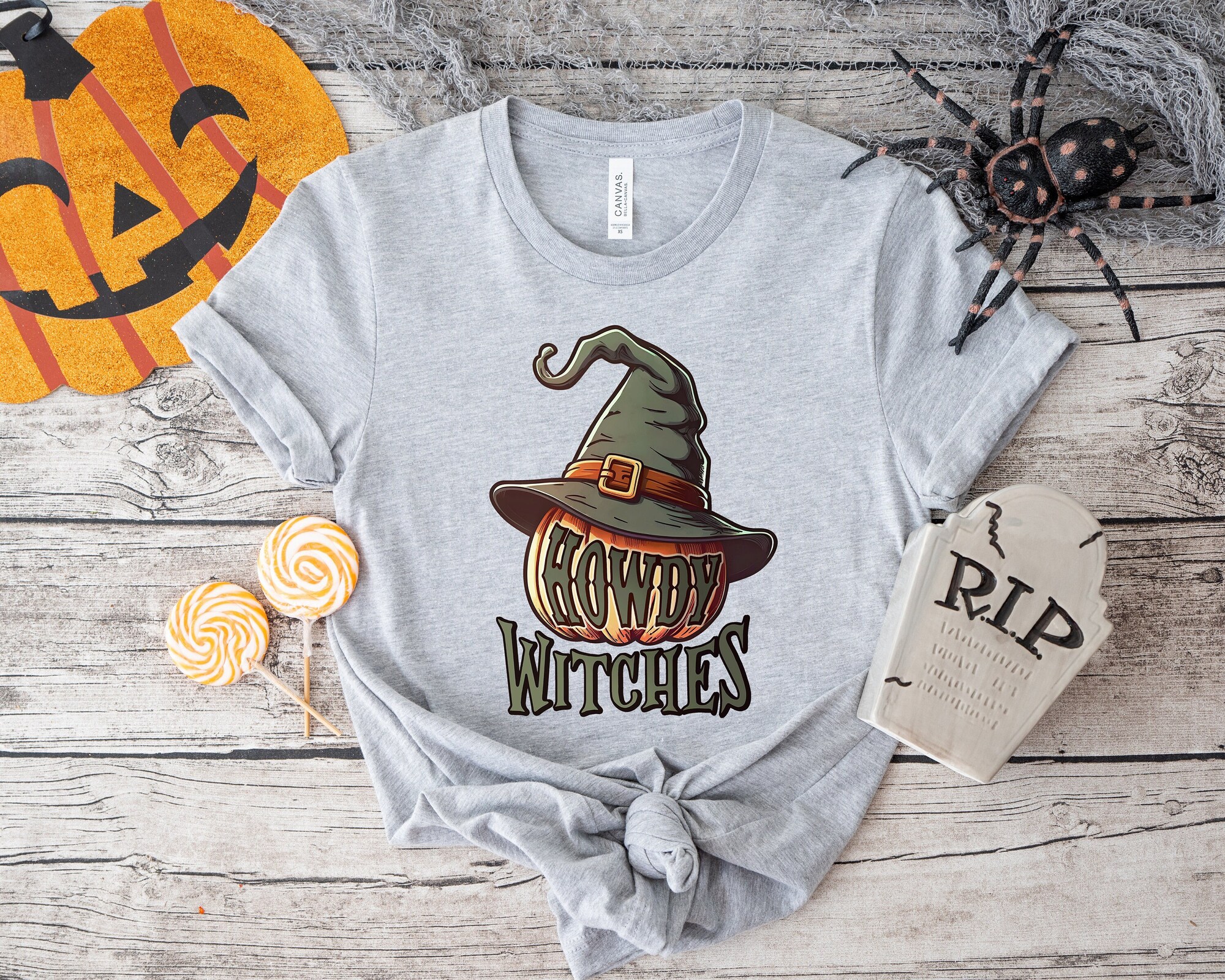 Howdy Witch Tee: Trendy Western & Retro Cowboy Shirt for Halloween image 1