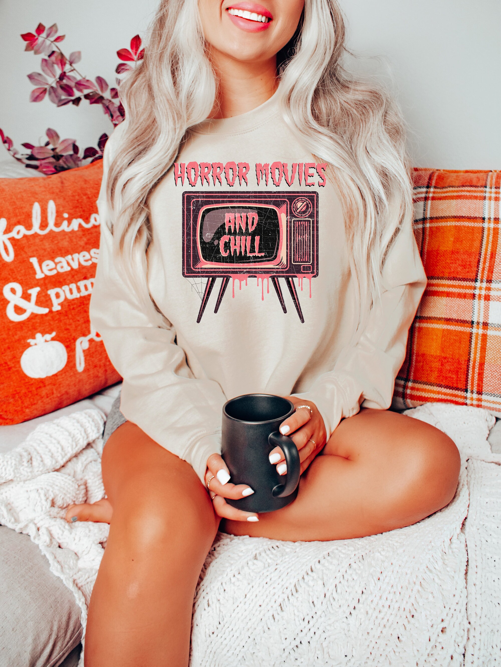 Horror Movie Sweatshirt - Perfect Halloween Party & Family Gift image 0