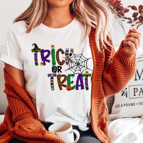 Trick or Treat Tee: Fun Halloween Shirt for Toddlers & Adults image 0