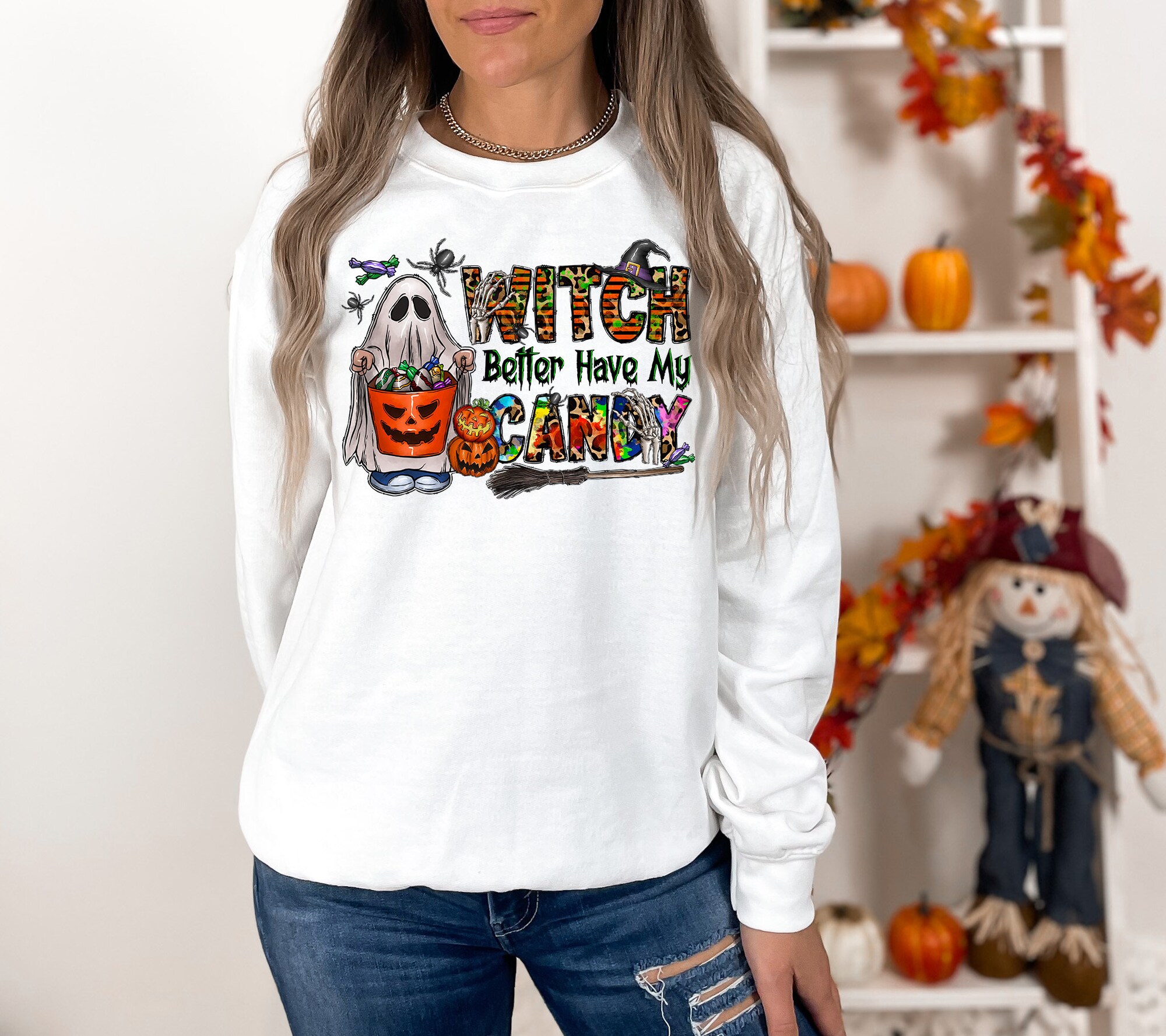 Trick or Treat: Funny & Cute Kids' Halloween Candy Tee image 1