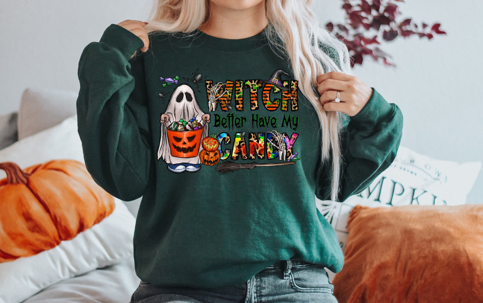 Trick or Treat: Funny & Cute Kids' Halloween Candy Tee image 2