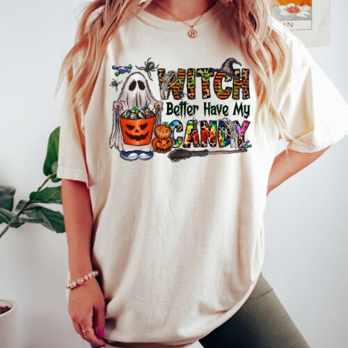 Trick or Treat: Funny & Cute Kids' Halloween Candy Tee image 0