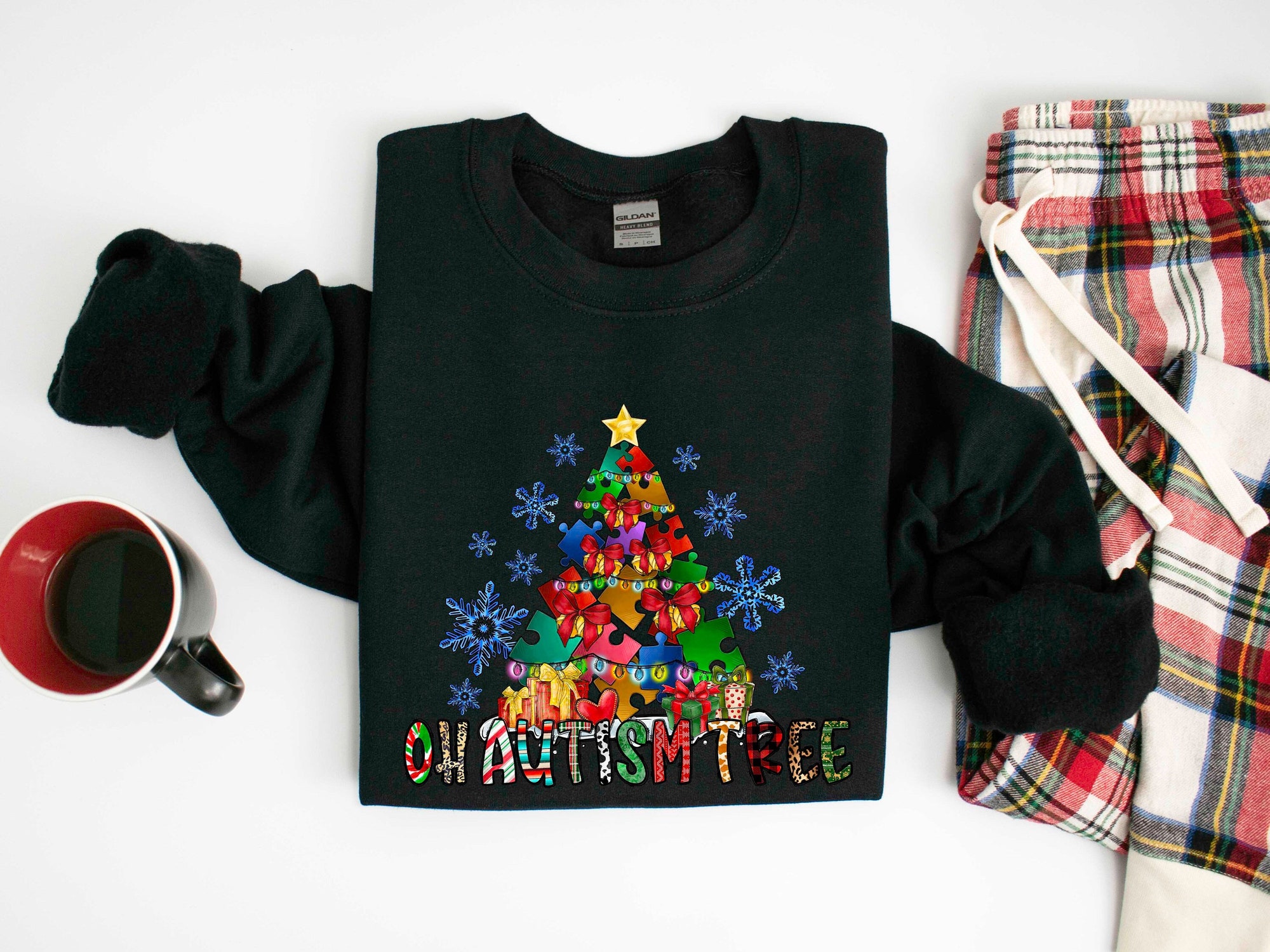 Christmas Puzzle Shirt | Merry Christmas Autism Awareness image 0