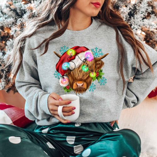 Cow Christmas Shirts: Sweatshirt Heifers Tee Highland Farm Animal Lover image 0