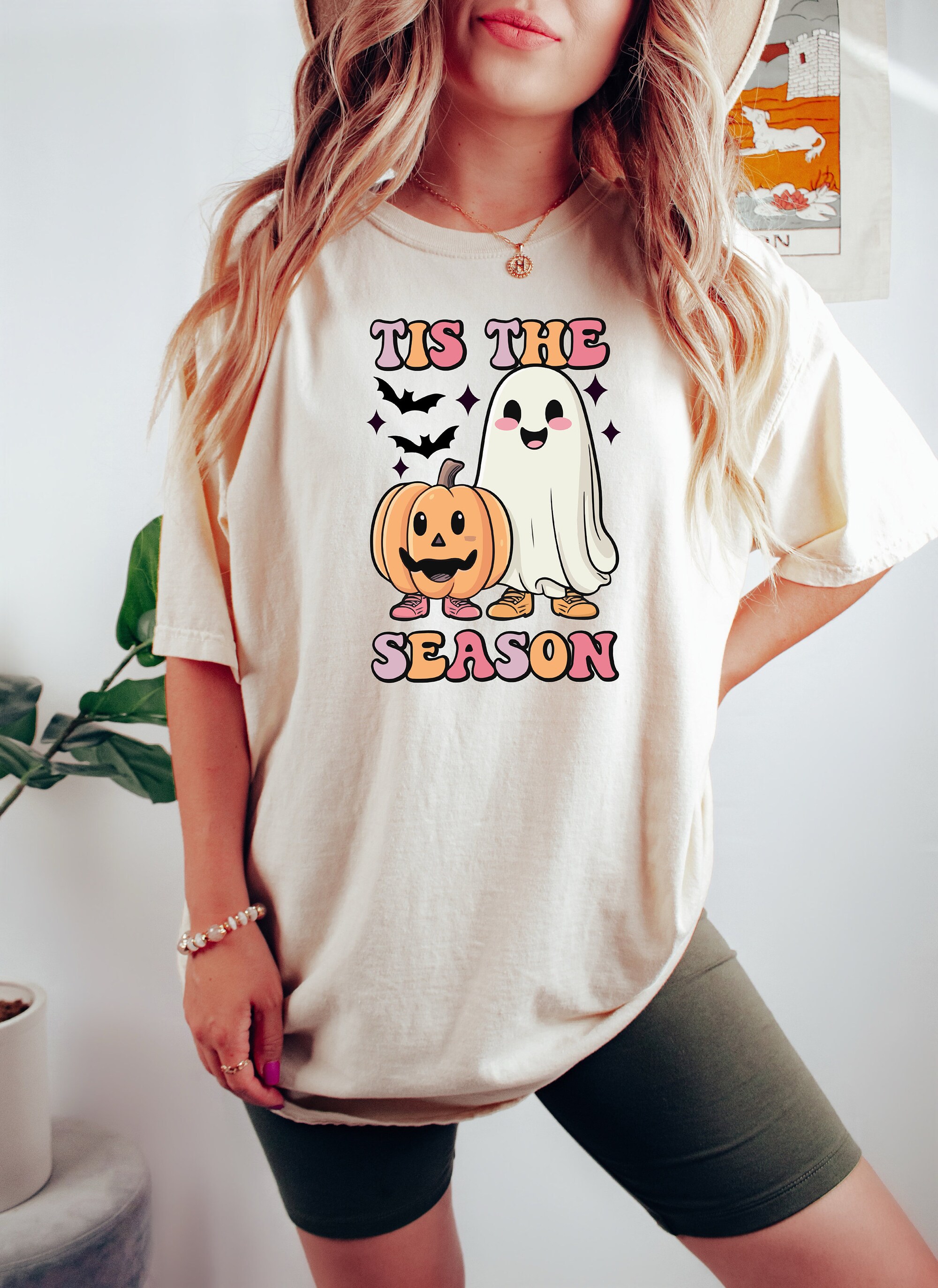 Tis The Season Shirt: Cute Pumpkin Spooky Season Halloween Tee image 2