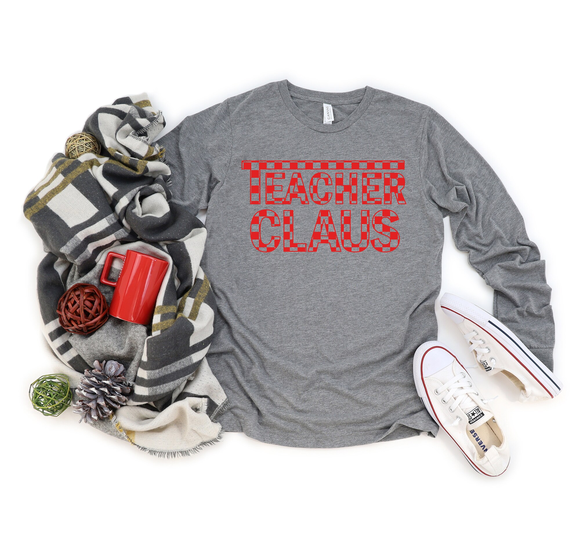 Teacher Claus: Festive Christmas Sweatshirt for Teachers image 3