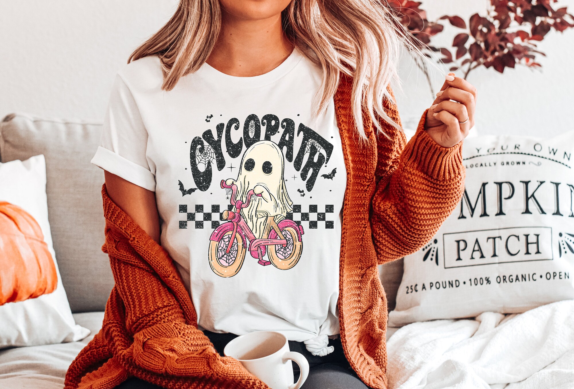 Cycopath Halloween Shirt, Cute Halloween Shirt, Spooky Season Shirt, Funny Halloween, Trendy Halloween Shirt, Ghost Tee, Halloween Gifts image 0
