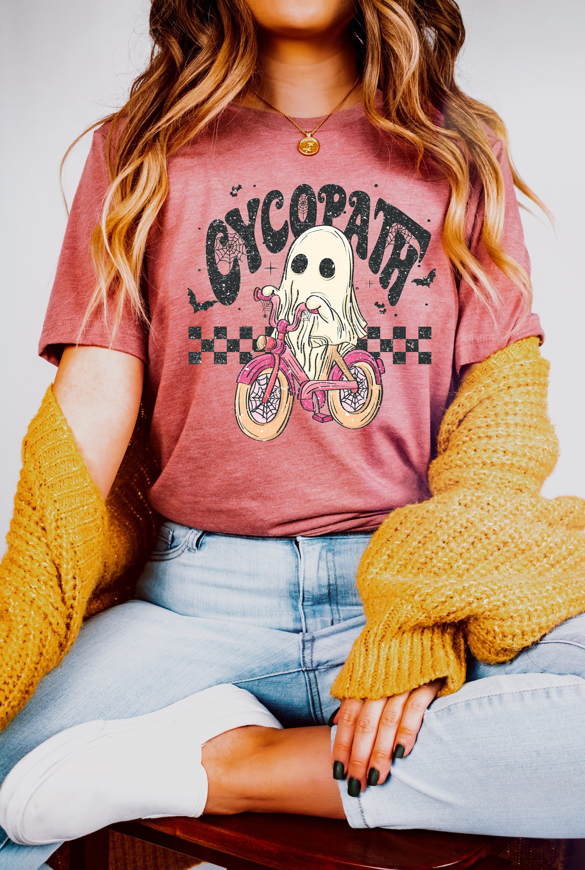 Cycopath Halloween Shirt, Cute Halloween Shirt, Spooky Season Shirt, Funny Halloween, Trendy Halloween Shirt, Ghost Tee, Halloween Gifts image 1