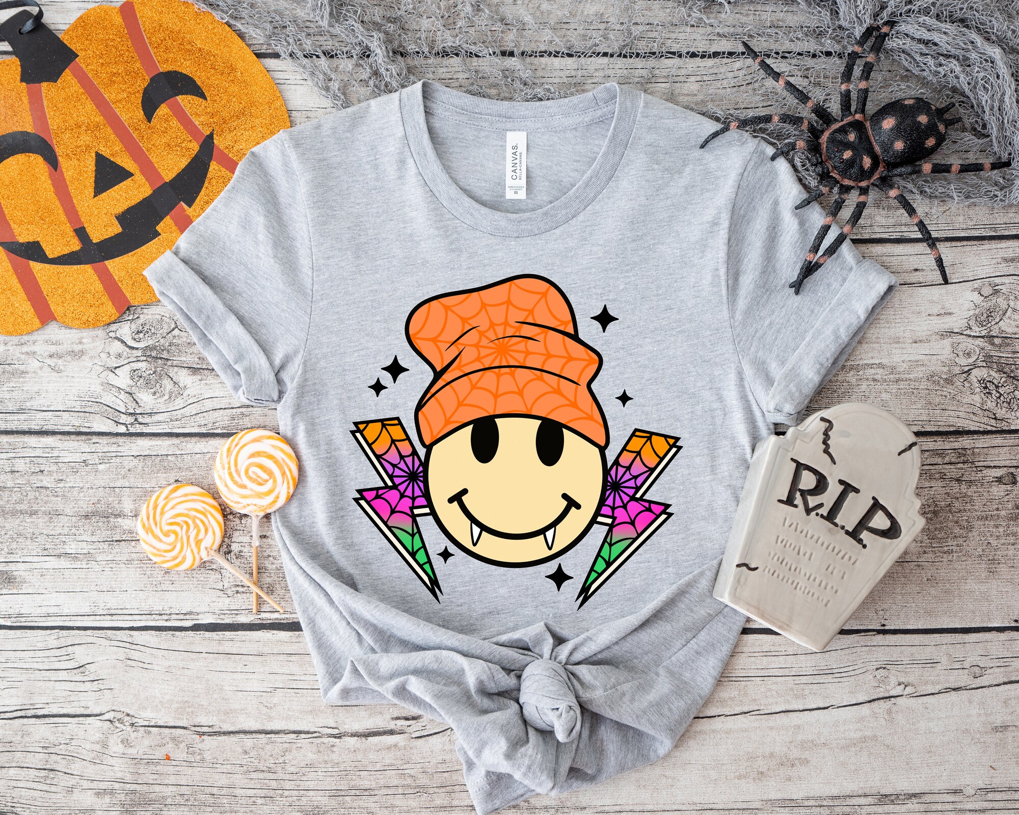 Retro Halloween Sweatshirt: Spooky Vibes & Fun Design image 3