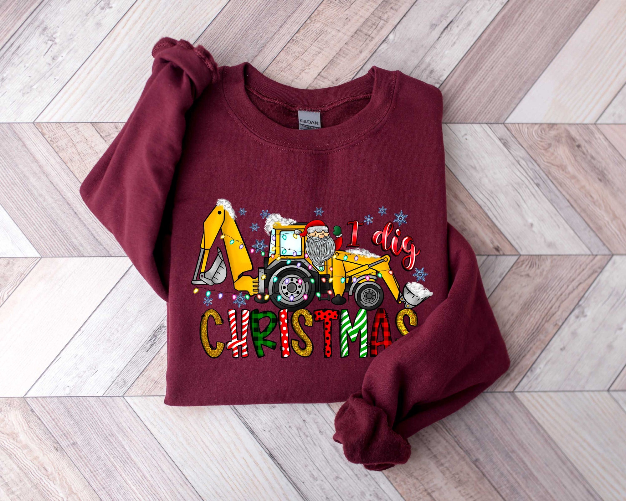 "I Dig Christmas Shirt: Boys Kids Funny Holiday Gift Tee" image 2