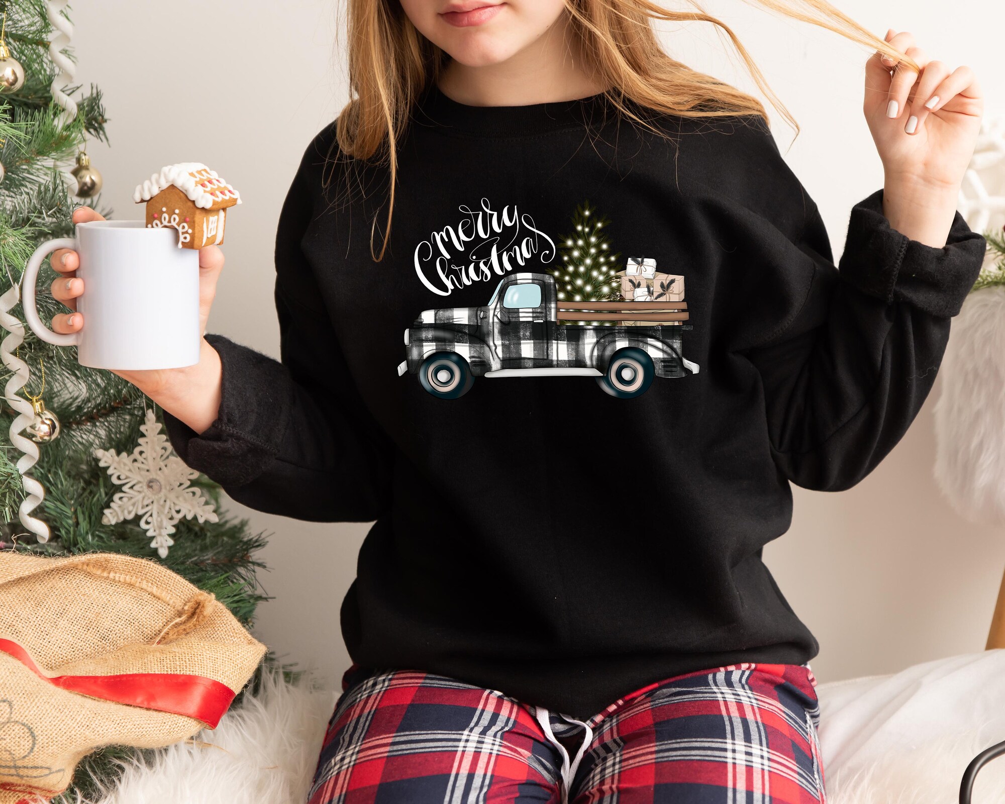 Merry Christmas Sweatshirt | Family Christmas T-Shirts & Holiday Gear image 3