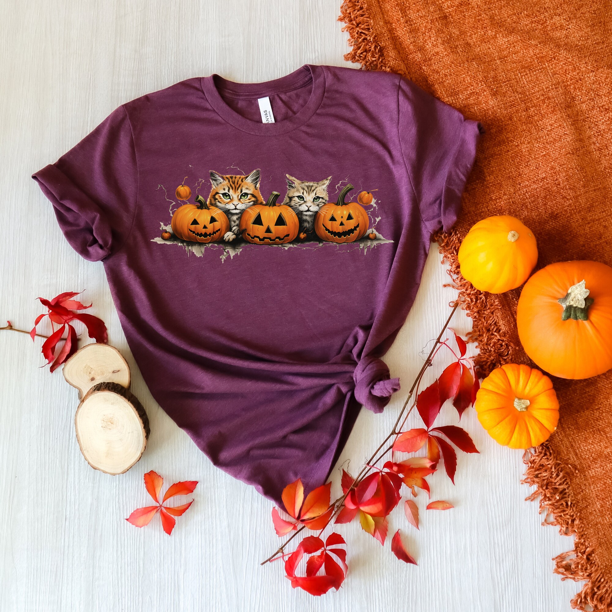 Funny Halloween & Pumpkin Cat Shirts: Ideal for Cat Lovers image 1