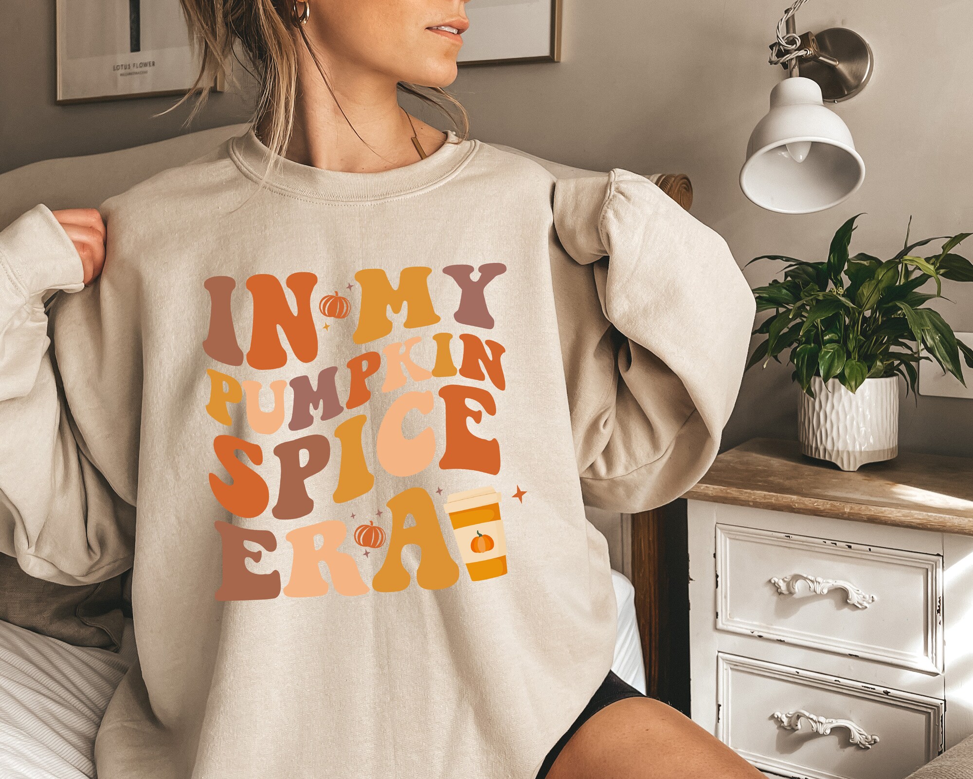 In My Pumpkin Spice Era Sweatshirt: Fall Coffee Lover & Halloween Shirt image 2