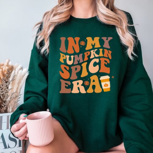 In My Pumpkin Spice Era Sweatshirt: Fall Coffee Lover & Halloween Shirt image 0