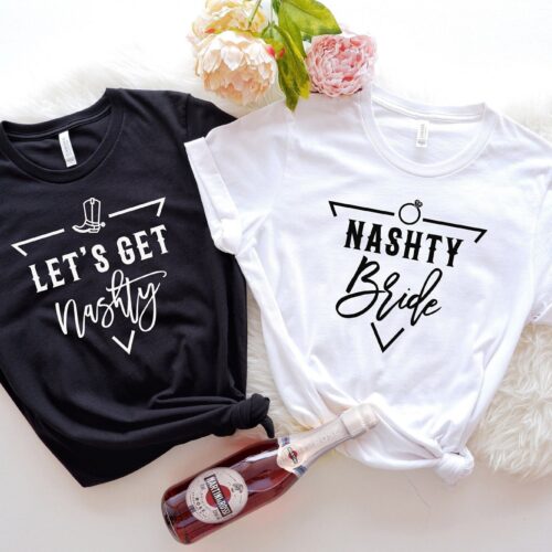 Nashty Bride & Bridesmaid Shirts - Wedding Bachelorette Gifts image 0