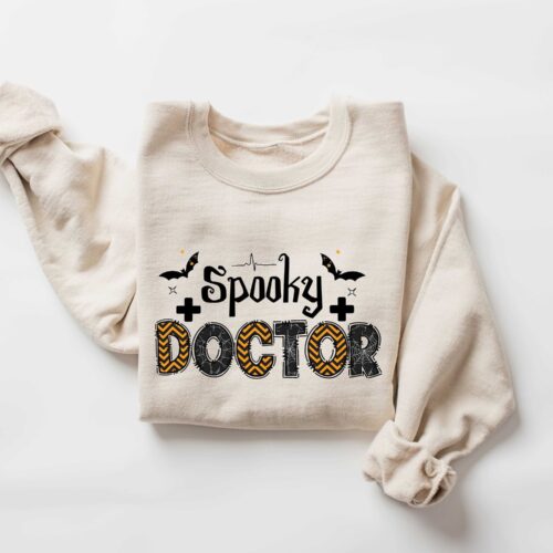 Spooky Doctor Sweatshirt: Halloween Fall Doctor Tee image 0