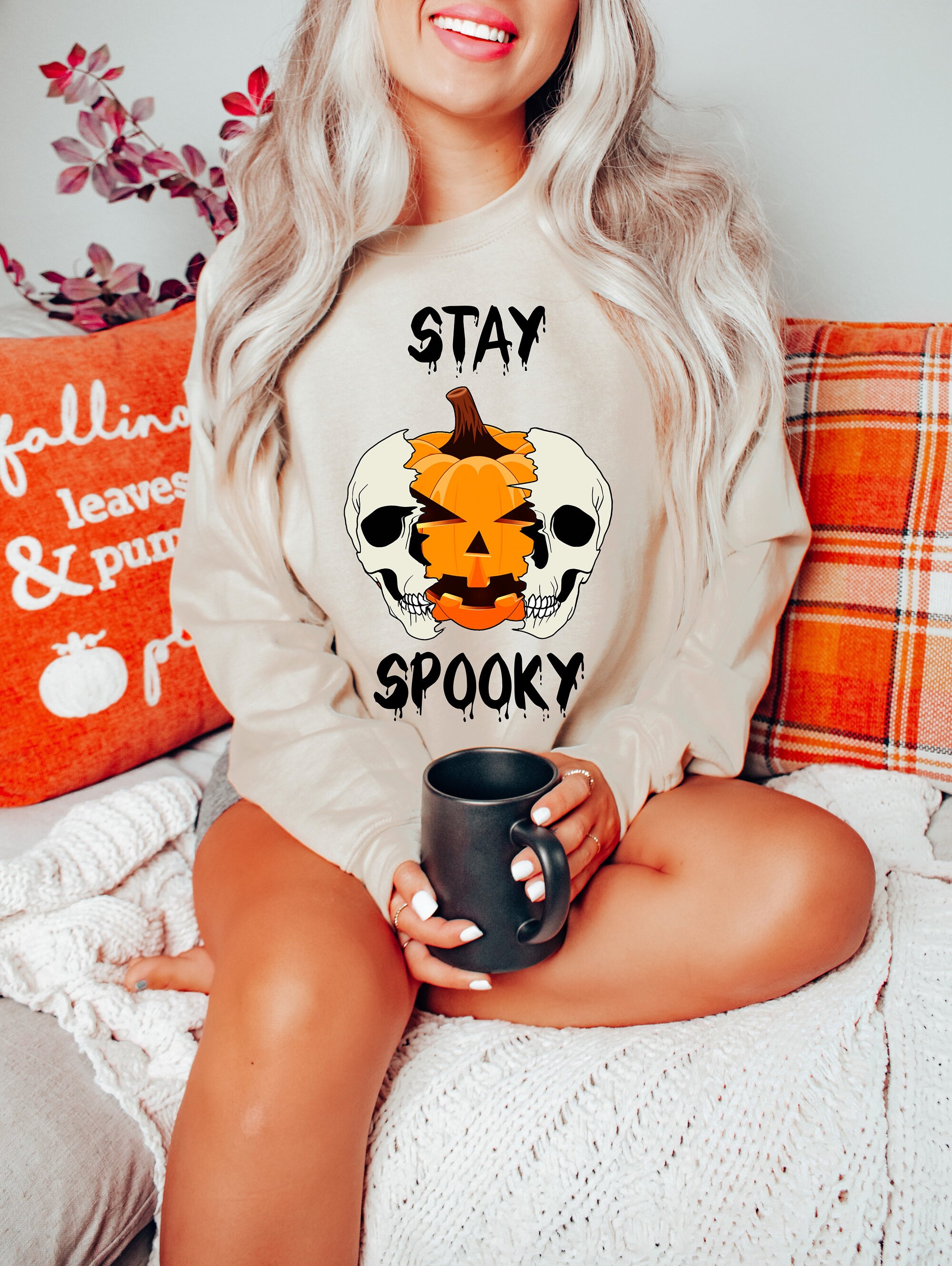 Stay Spooky: Retro Halloween Shirt with a Funny Vintage Vibe image 1