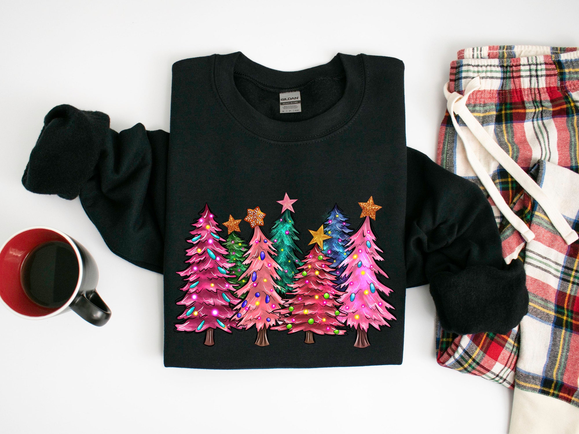 Christmas Tree Sweatshirt | Tis The Season Party Tee & Sweater image 3