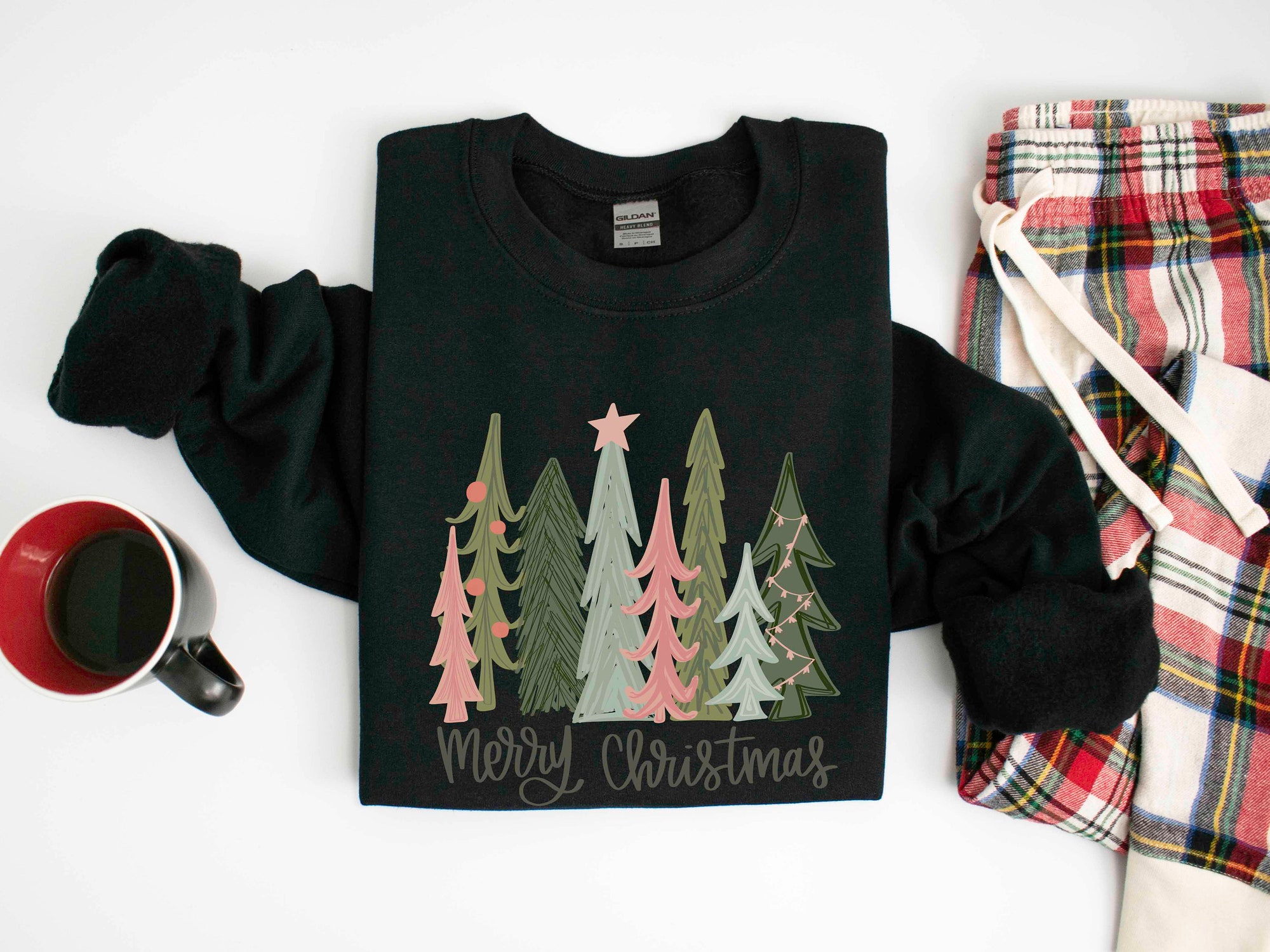 Christmas Tree Sweatshirt: Cake Sweater Tis The Season Party Tee image 4