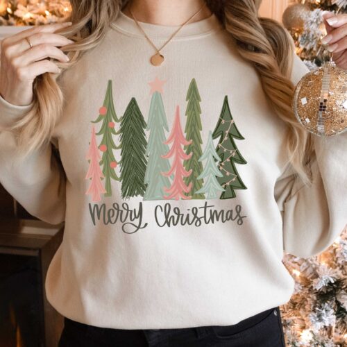 Christmas Tree Sweatshirt: Cake Sweater Tis The Season Party Tee image 0