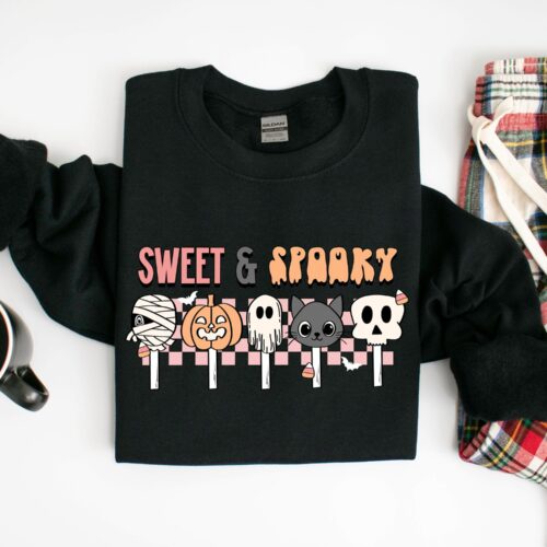 Sorta Sweet Sorta Spooky Floral Pumpkin Halloween Tee image 0