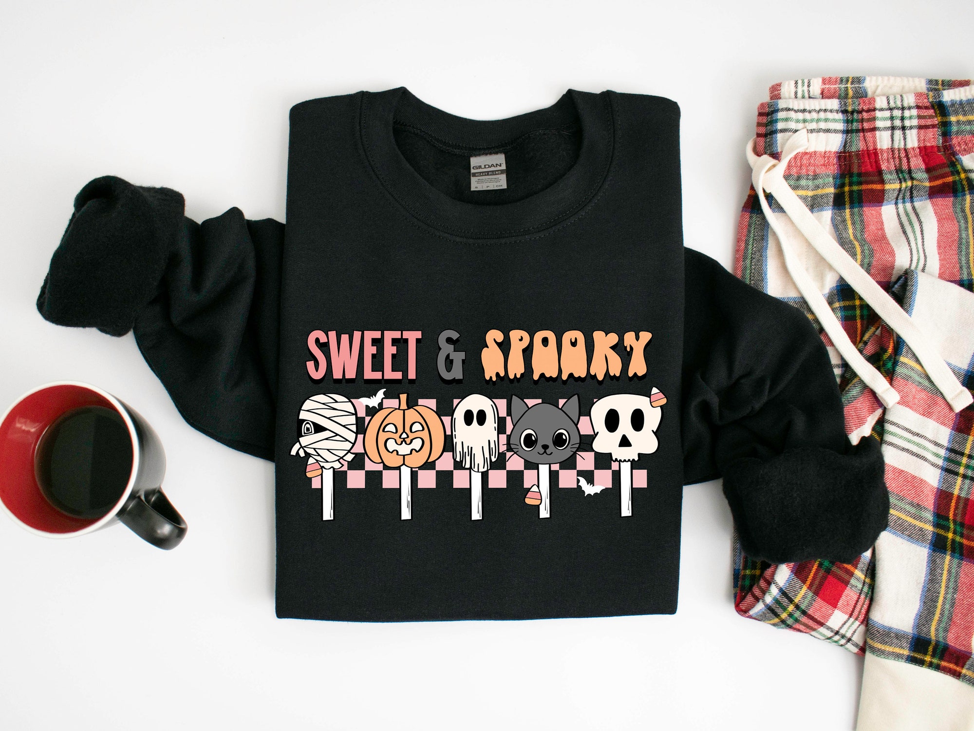 Sorta Sweet Sorta Spooky Floral Pumpkin Halloween Tee image 0