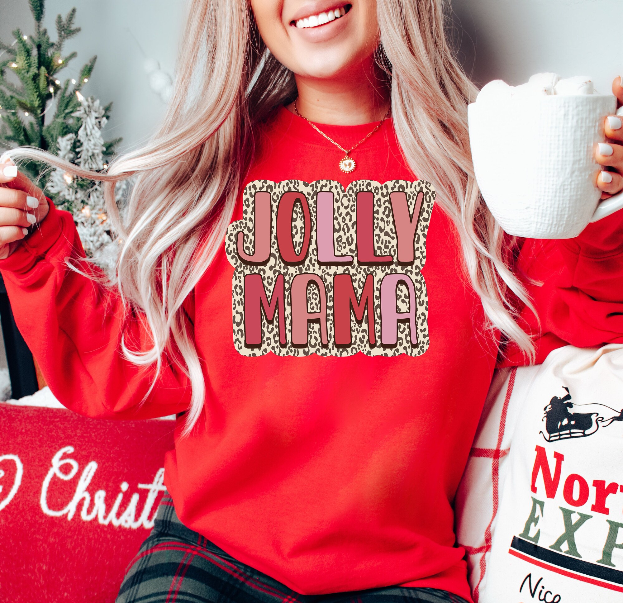 Jolly Mama: Chic Retro Christmas Shirts & Sweatshirts for Moms image 3