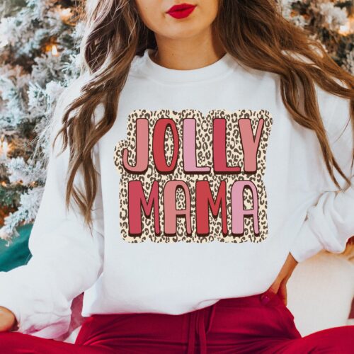 Jolly Mama: Chic Retro Christmas Shirts & Sweatshirts for Moms image 0