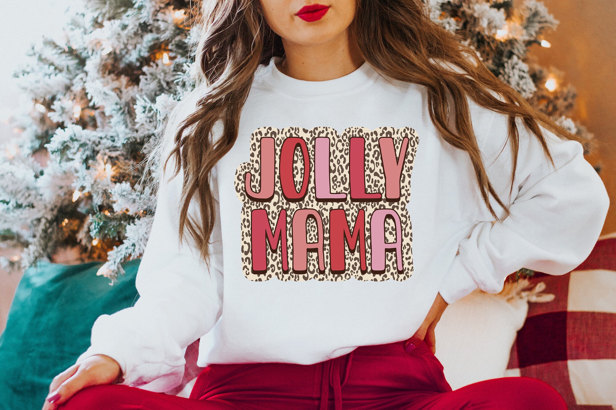 Jolly Mama: Chic Retro Christmas Shirts & Sweatshirts for Moms image 0