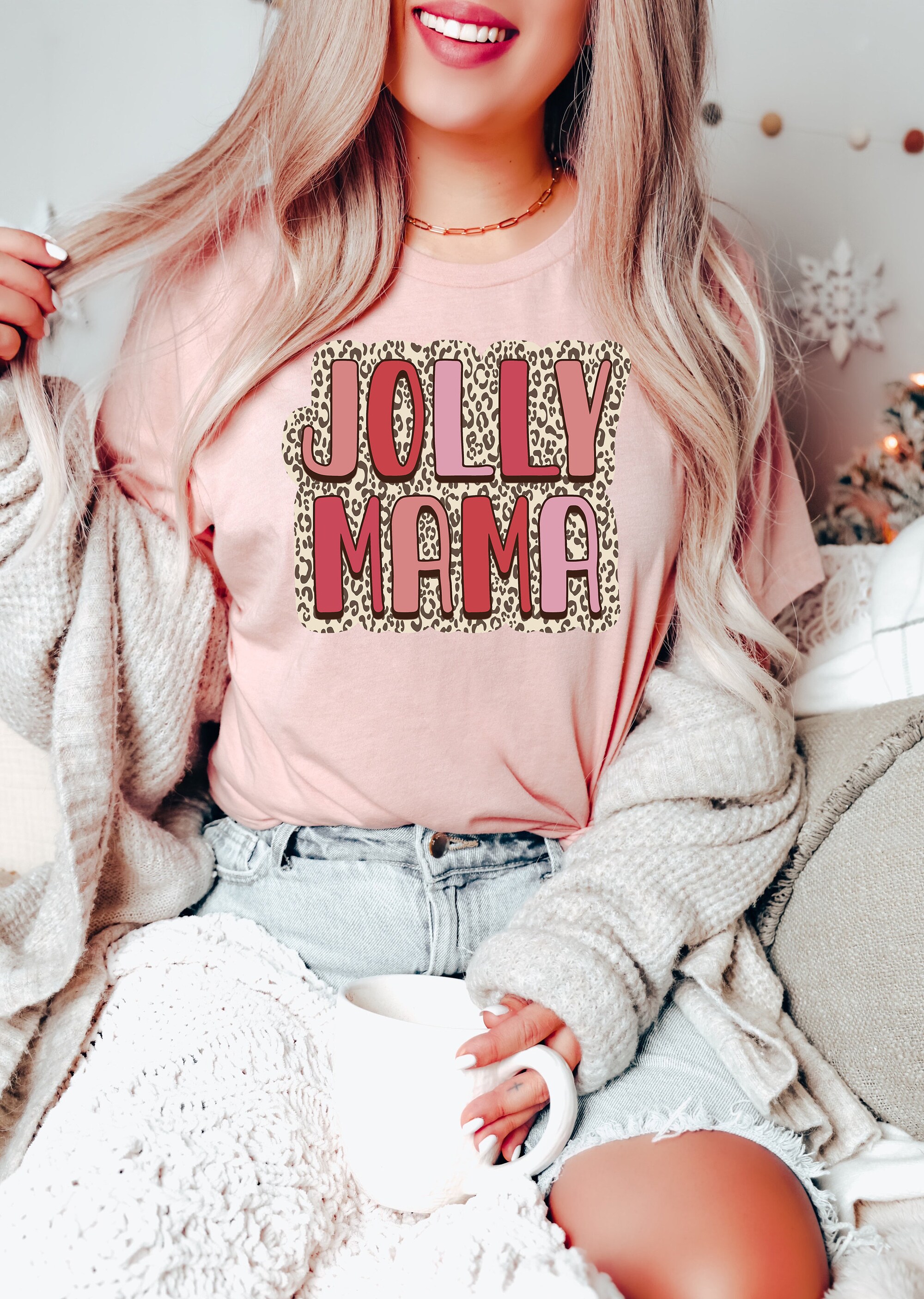 Jolly Mama: Chic Retro Christmas Shirts & Sweatshirts for Moms image 1