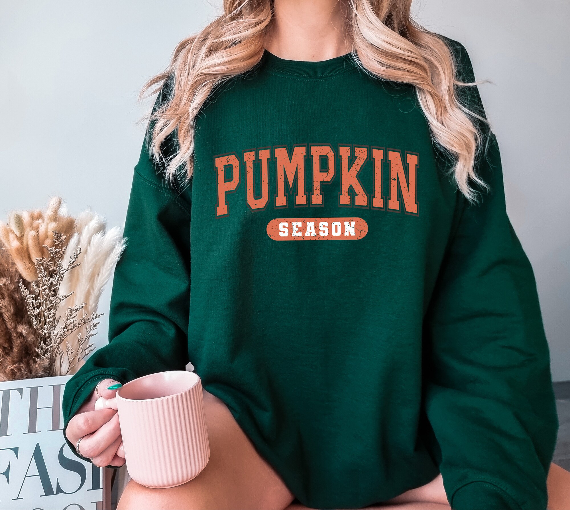 Vintage Pumpkin Season Sweatshirt: Retro Fall Vibes Halloween Shirt image 1