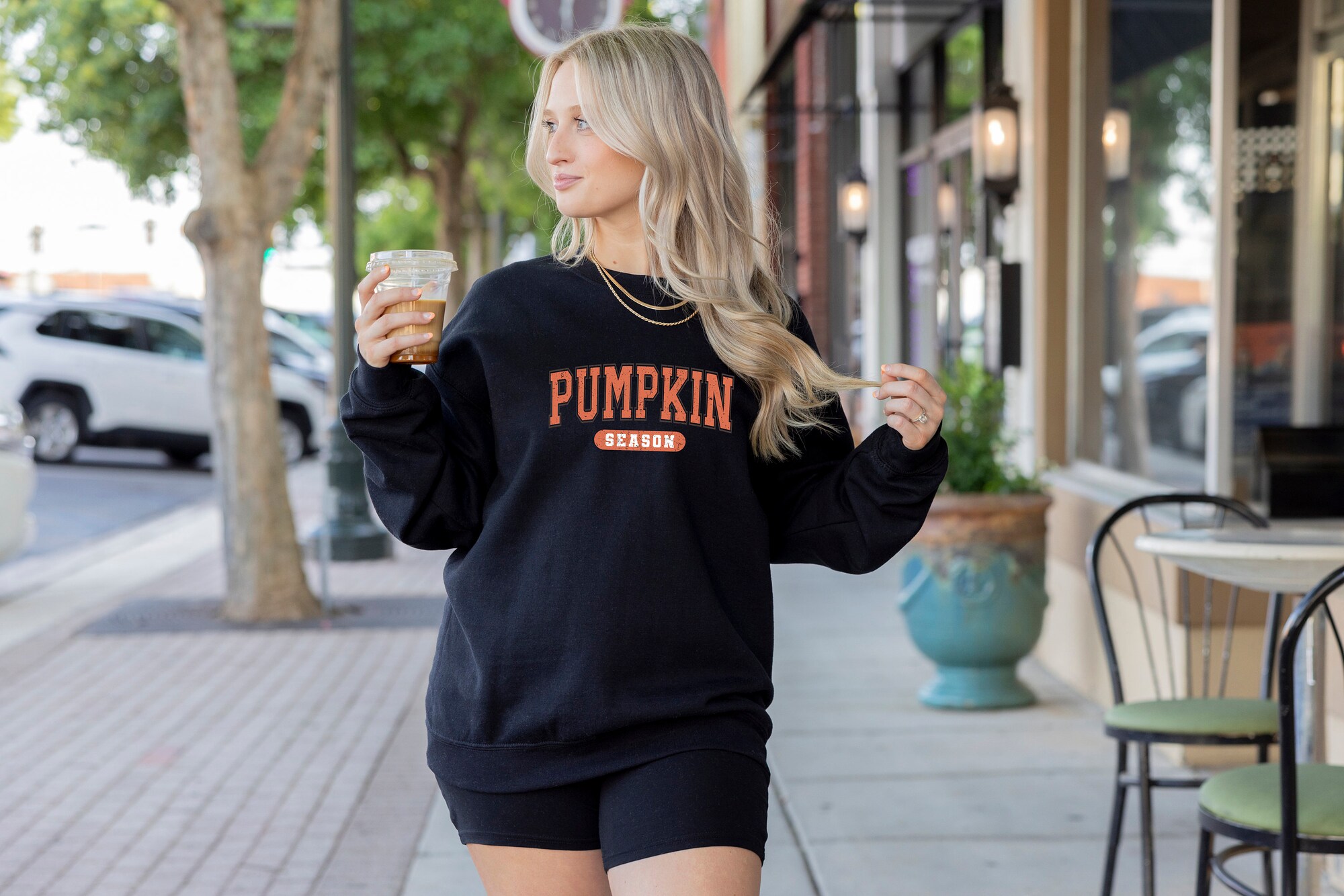 Vintage Pumpkin Season Sweatshirt: Retro Fall Vibes Halloween Shirt image 4