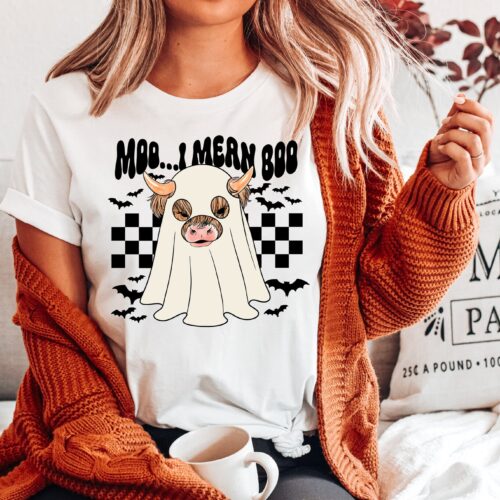 Spooky Highland Cow: Halloween Shirt & Gifts - Moo I Mean Boo image 0