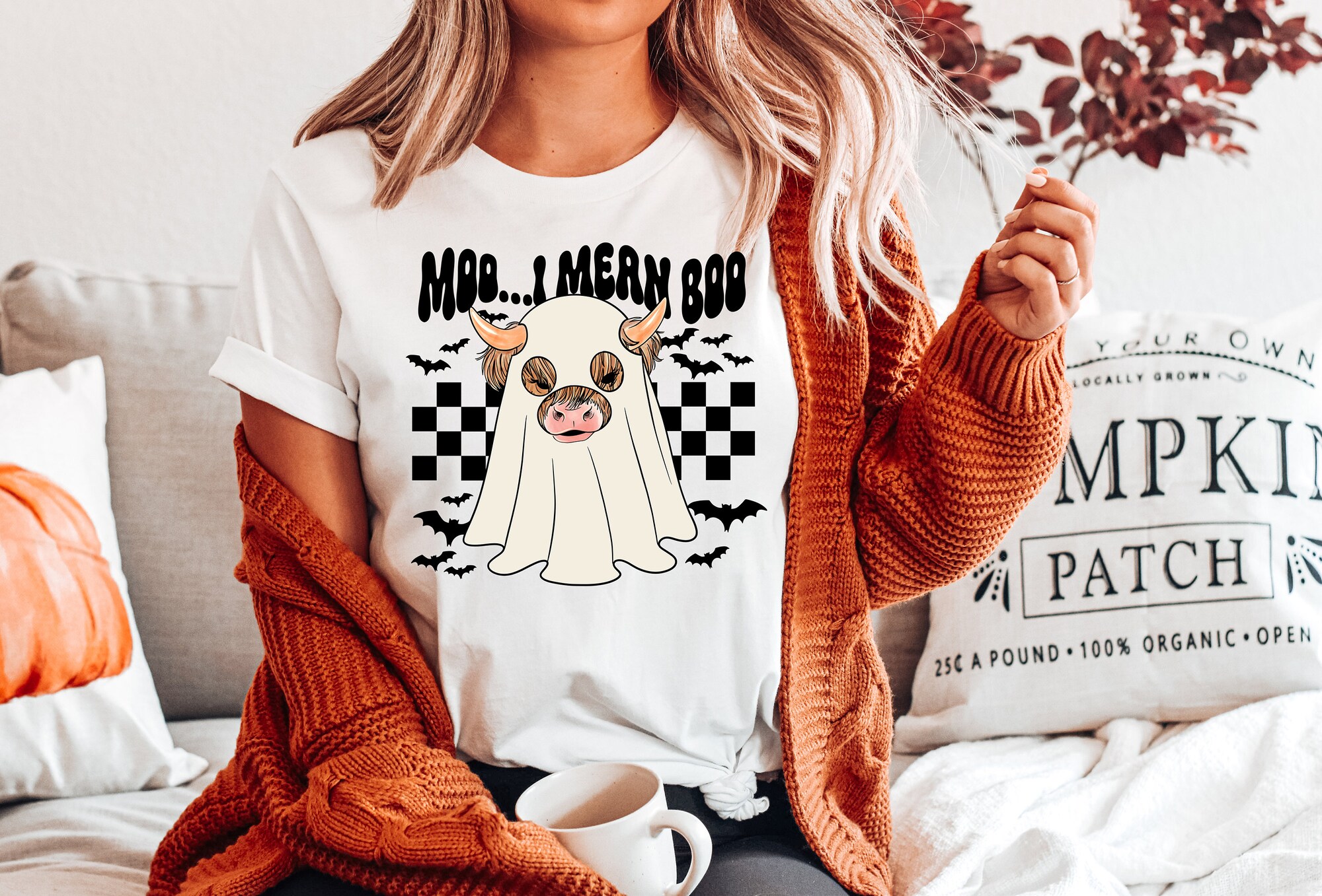 Spooky Highland Cow: Halloween Shirt & Gifts - Moo I Mean Boo image 0