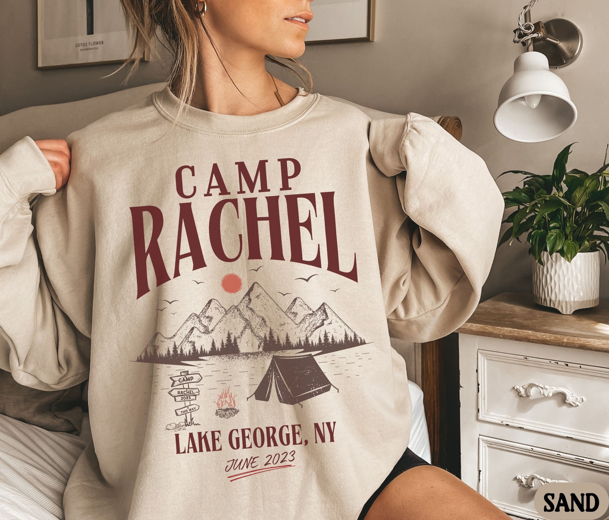 Custom Vintage Camping Bachelorette Party Shirts image 1