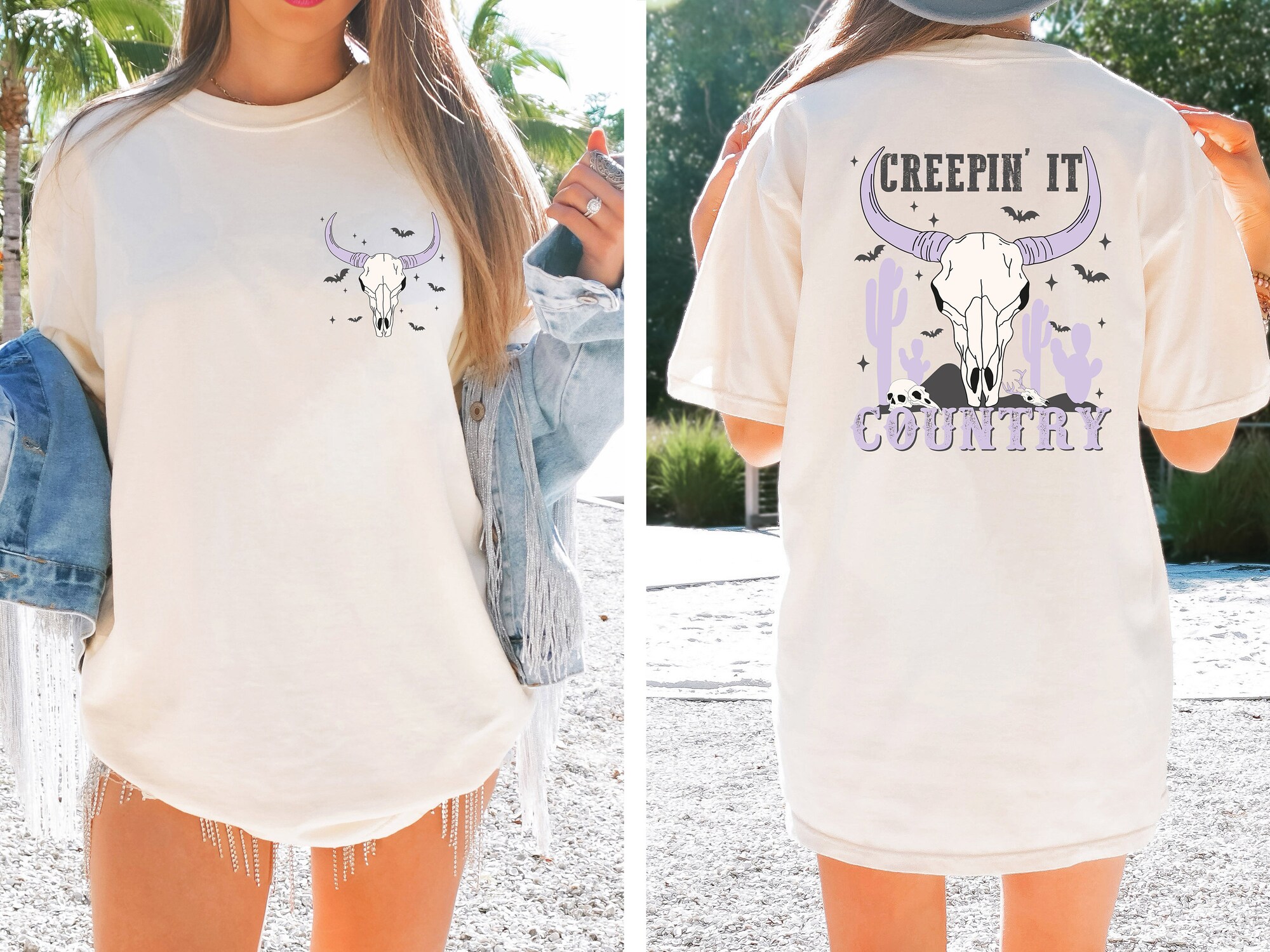 Creepin It Country Shirt: Cowboy Ghost Western Halloween Tee image 3