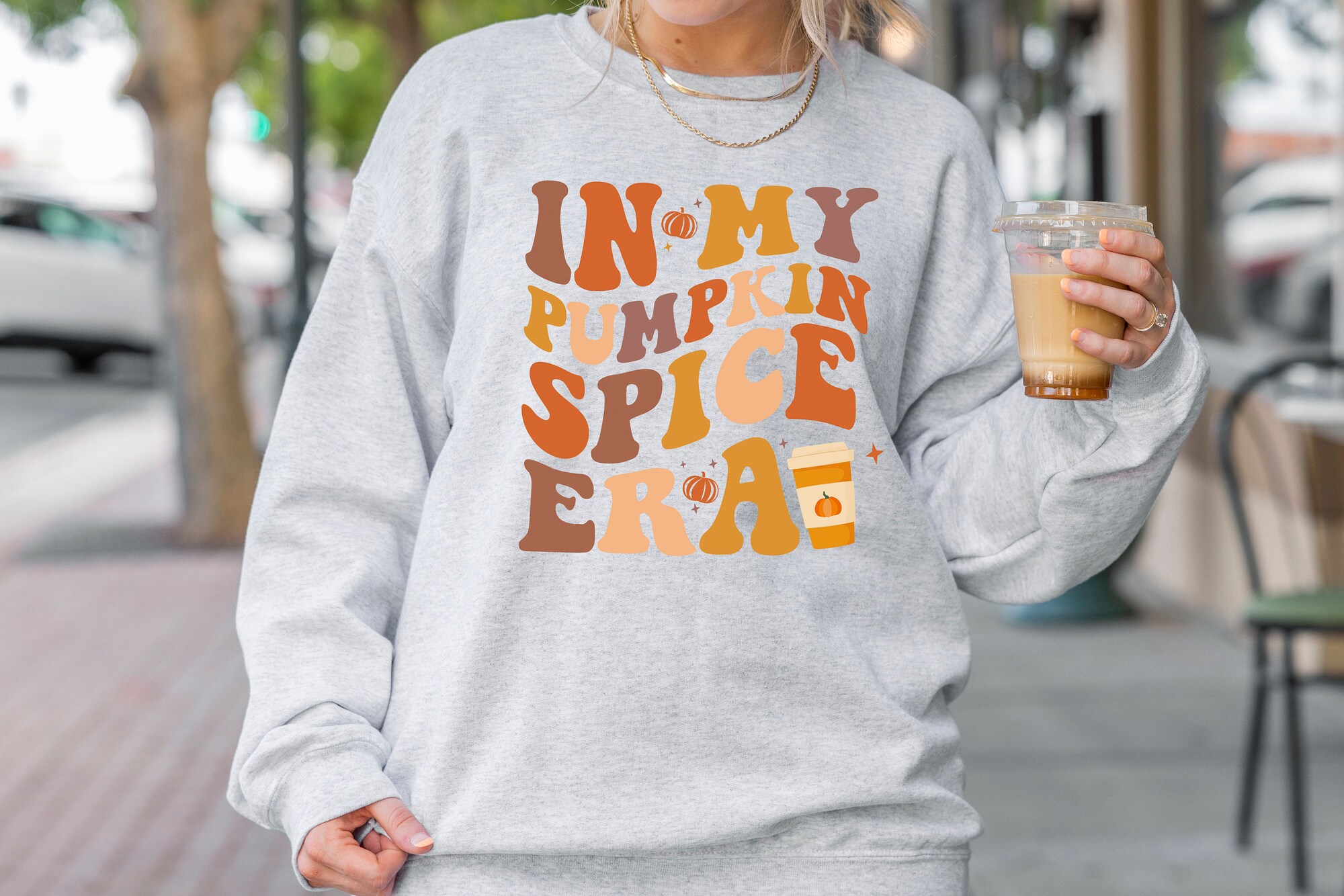 In My Pumpkin Spice Era Sweatshirt: Fall Coffee Lover & Halloween Shirt image 3