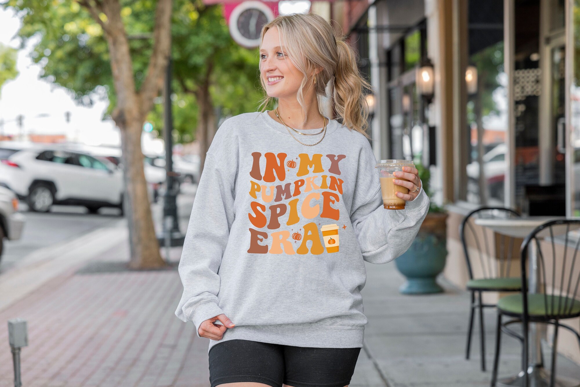 In My Pumpkin Spice Era Sweatshirt: Fall Coffee Lover & Halloween Shirt image 1