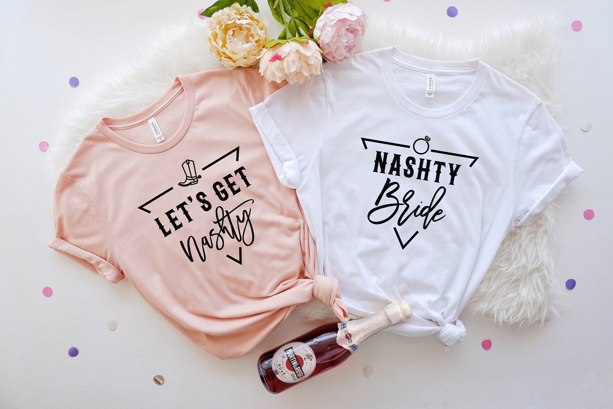 Nashty Bride & Bridesmaid Shirts - Wedding Bachelorette Gifts image 1