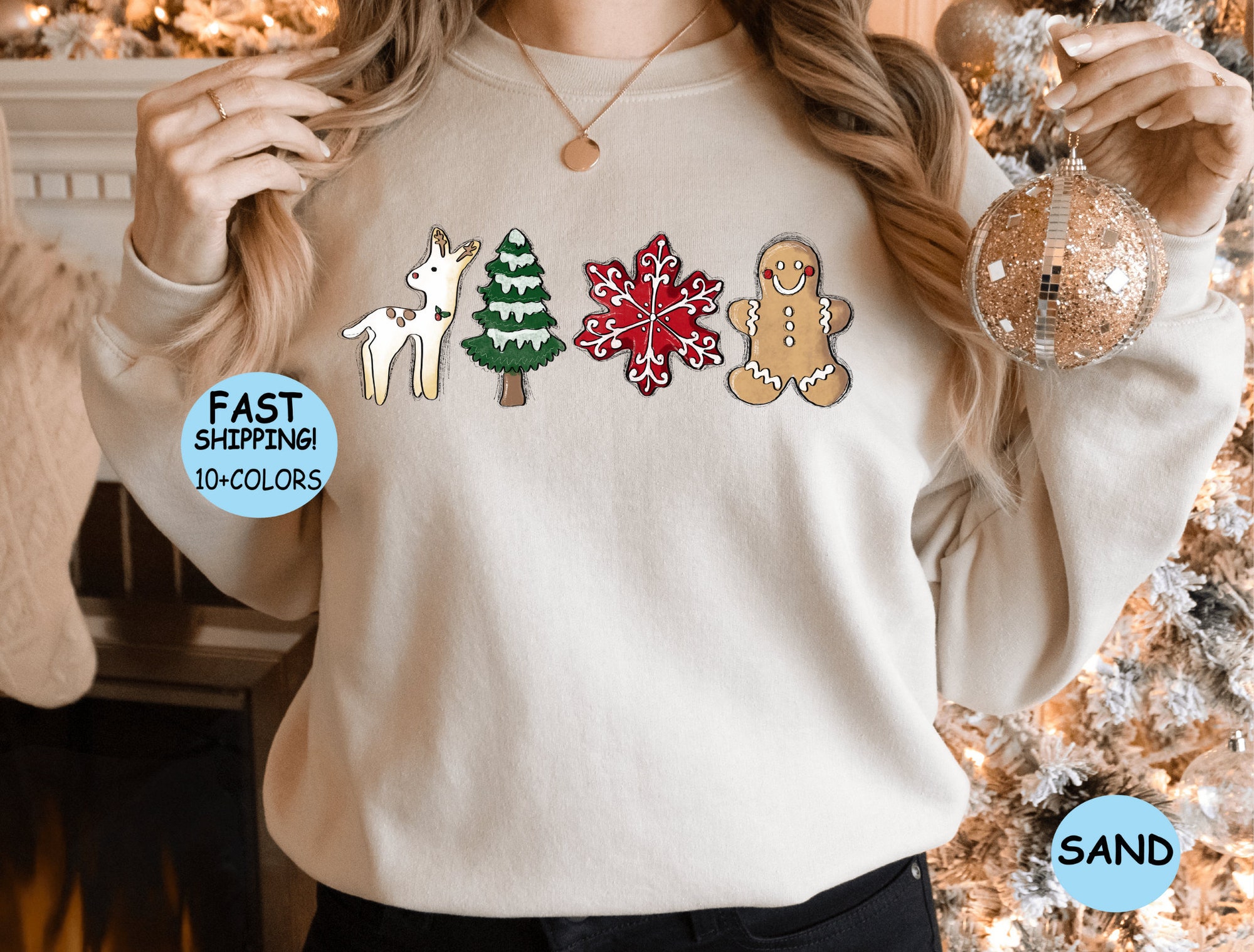 Christmas Gingerbread Cookies Sweatshirt image 1