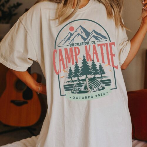 Vintage Camping Bachelorette & Mountain Bride Party Tees image 0