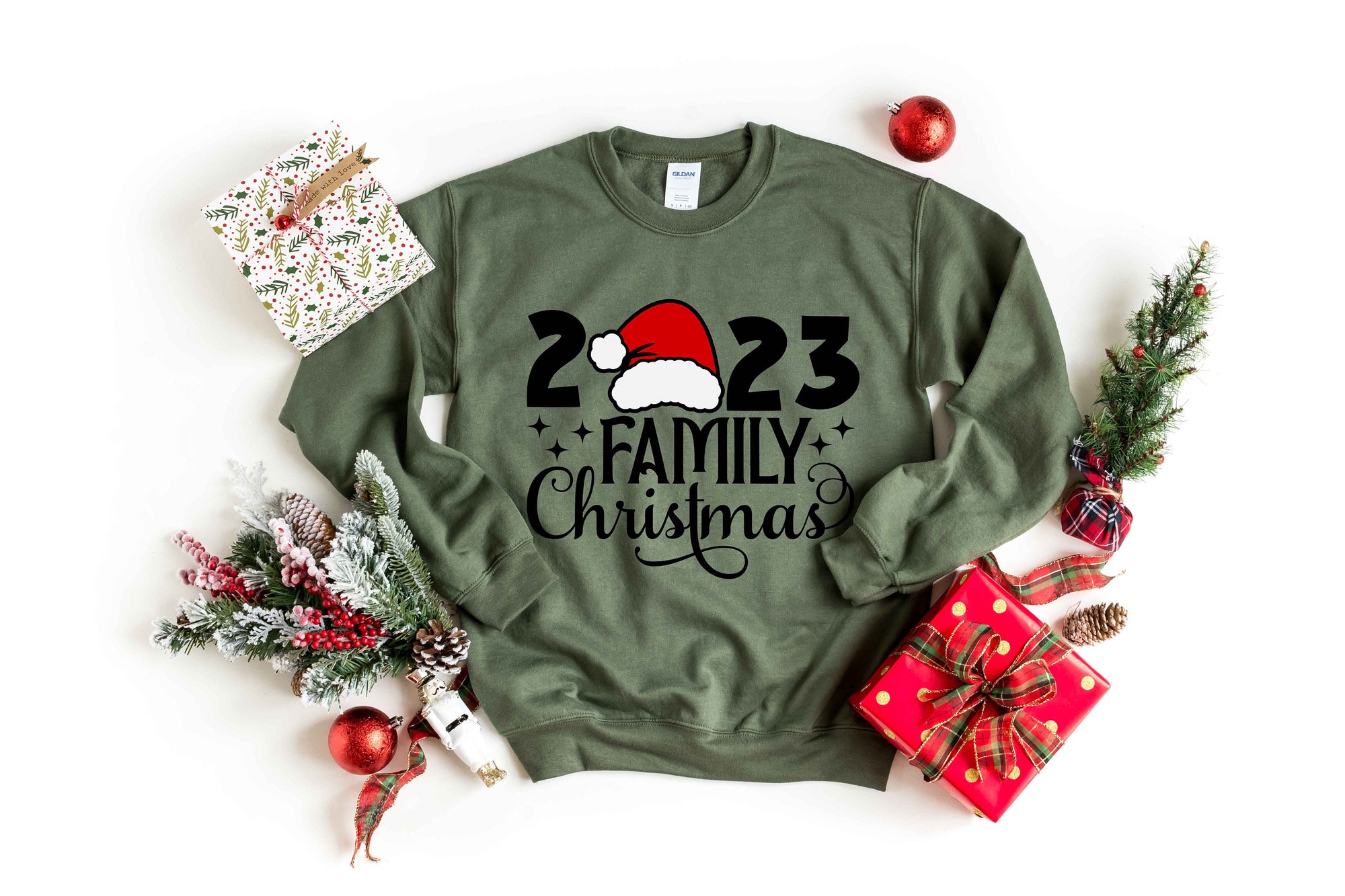 Family Christmas 2023 Shirt: Matching Santa Tees Party Shirt & Gifts image 2