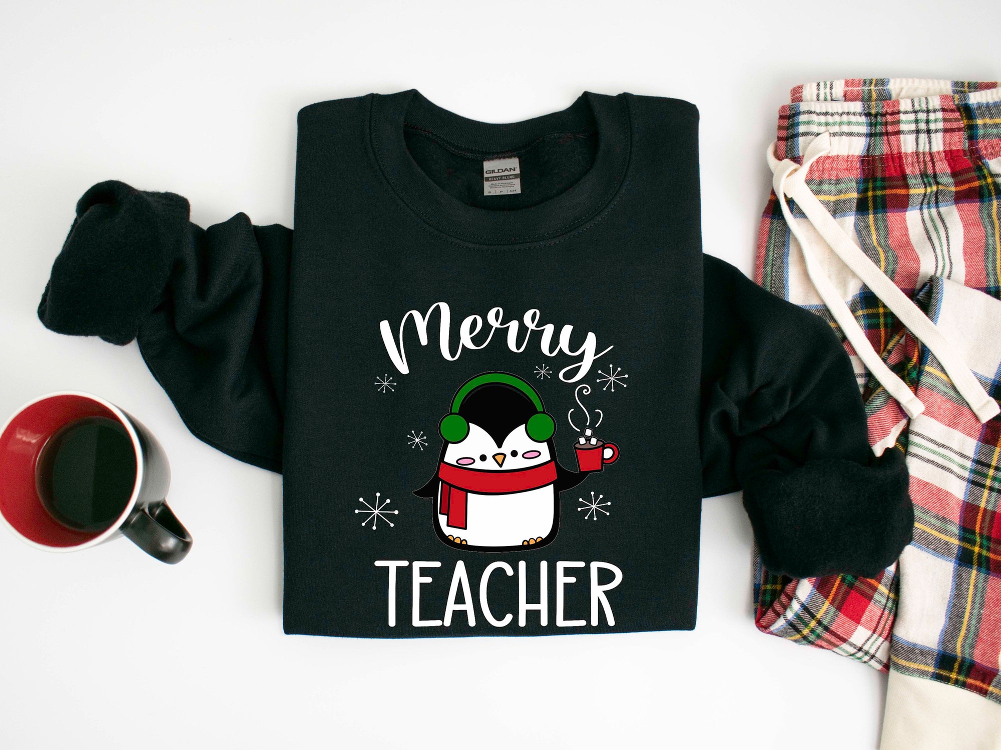 Merry Christmas Teacher Sweatshirt | Gift for Teachers image 4