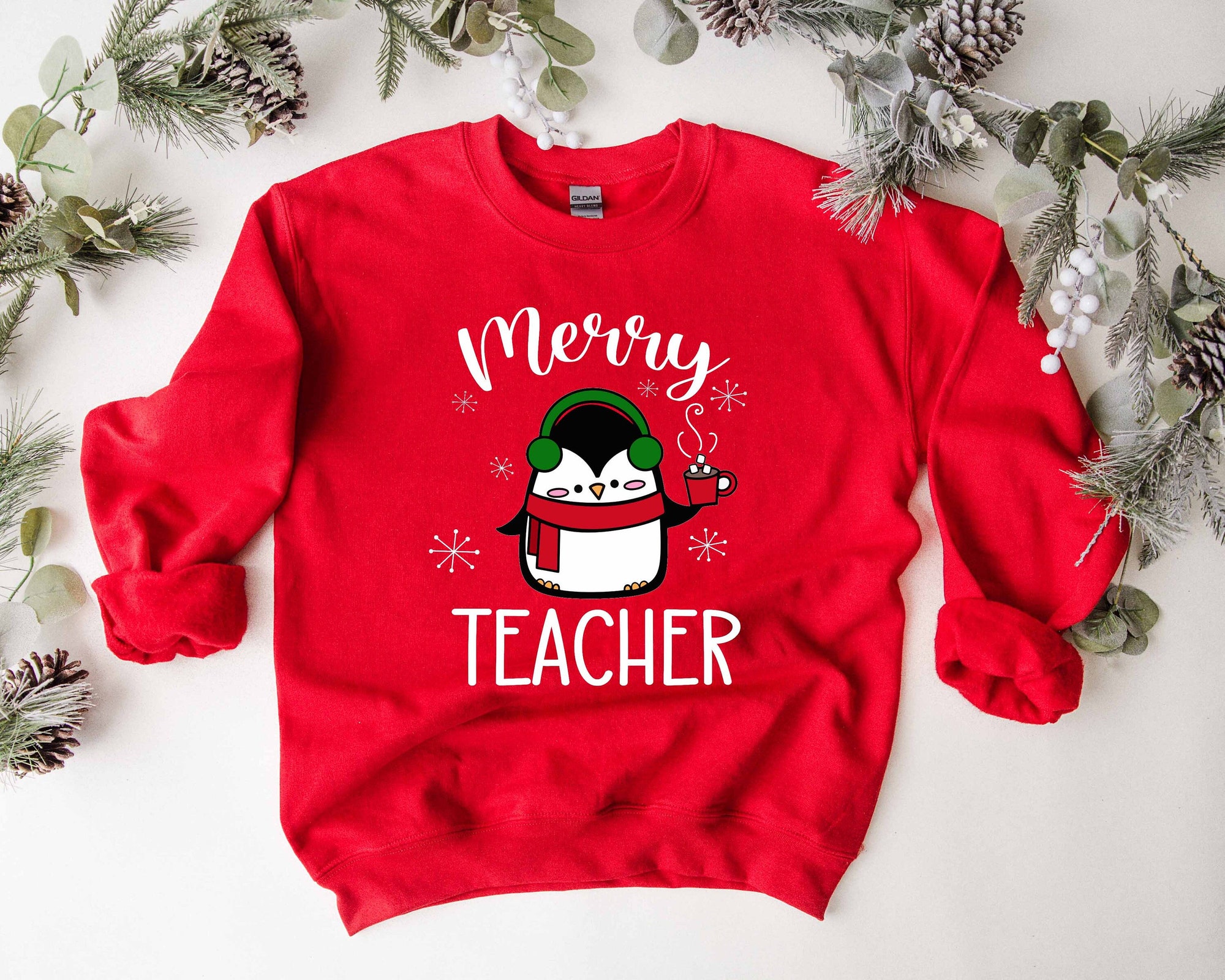Merry Christmas Teacher Sweatshirt | Gift for Teachers image 0