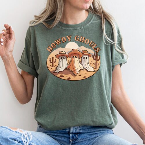 Howdy Pumpkin Western Halloween Shirt: Spooky Cowboy Tee image 0