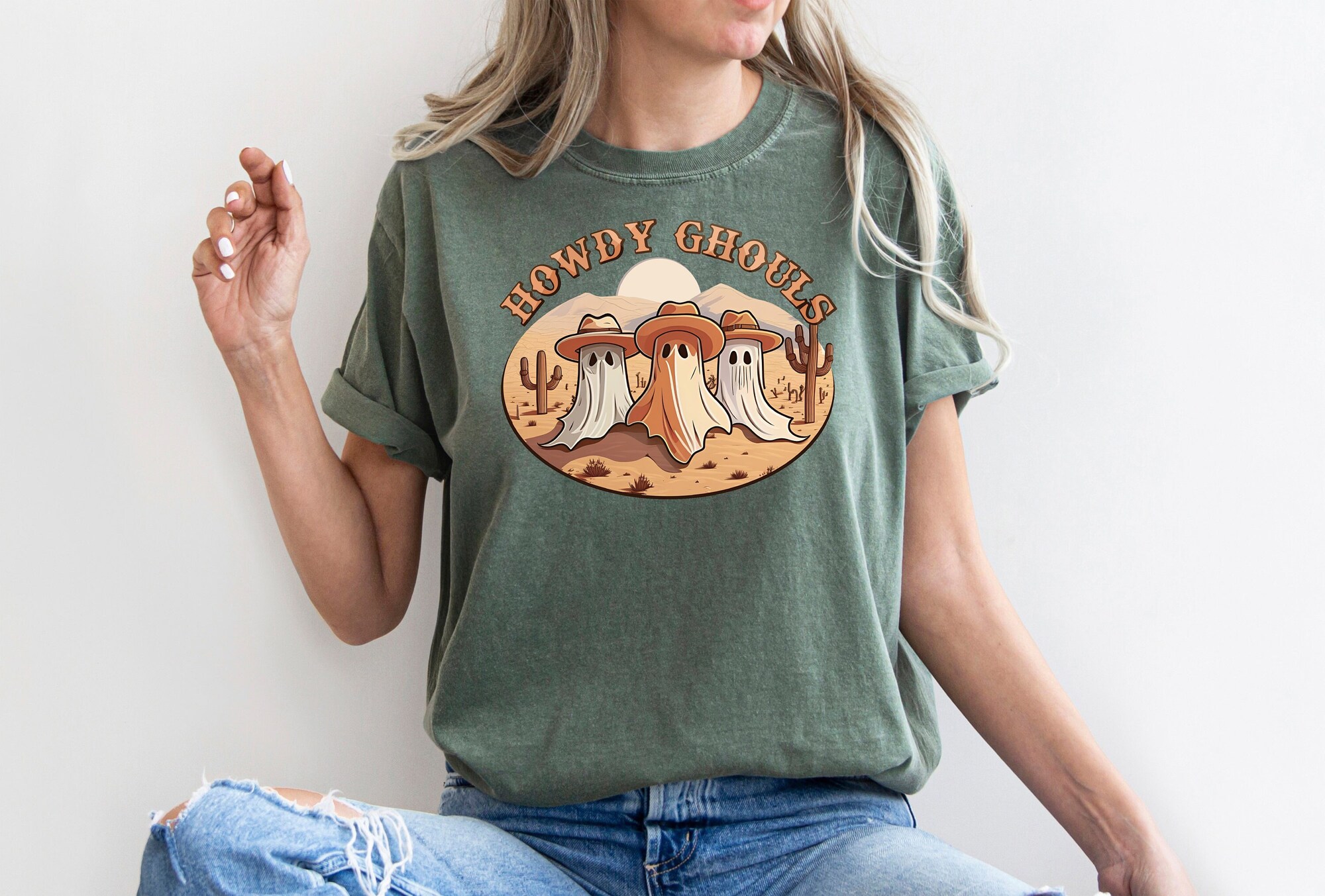 Howdy Pumpkin Western Halloween Shirt: Spooky Cowboy Tee image 0