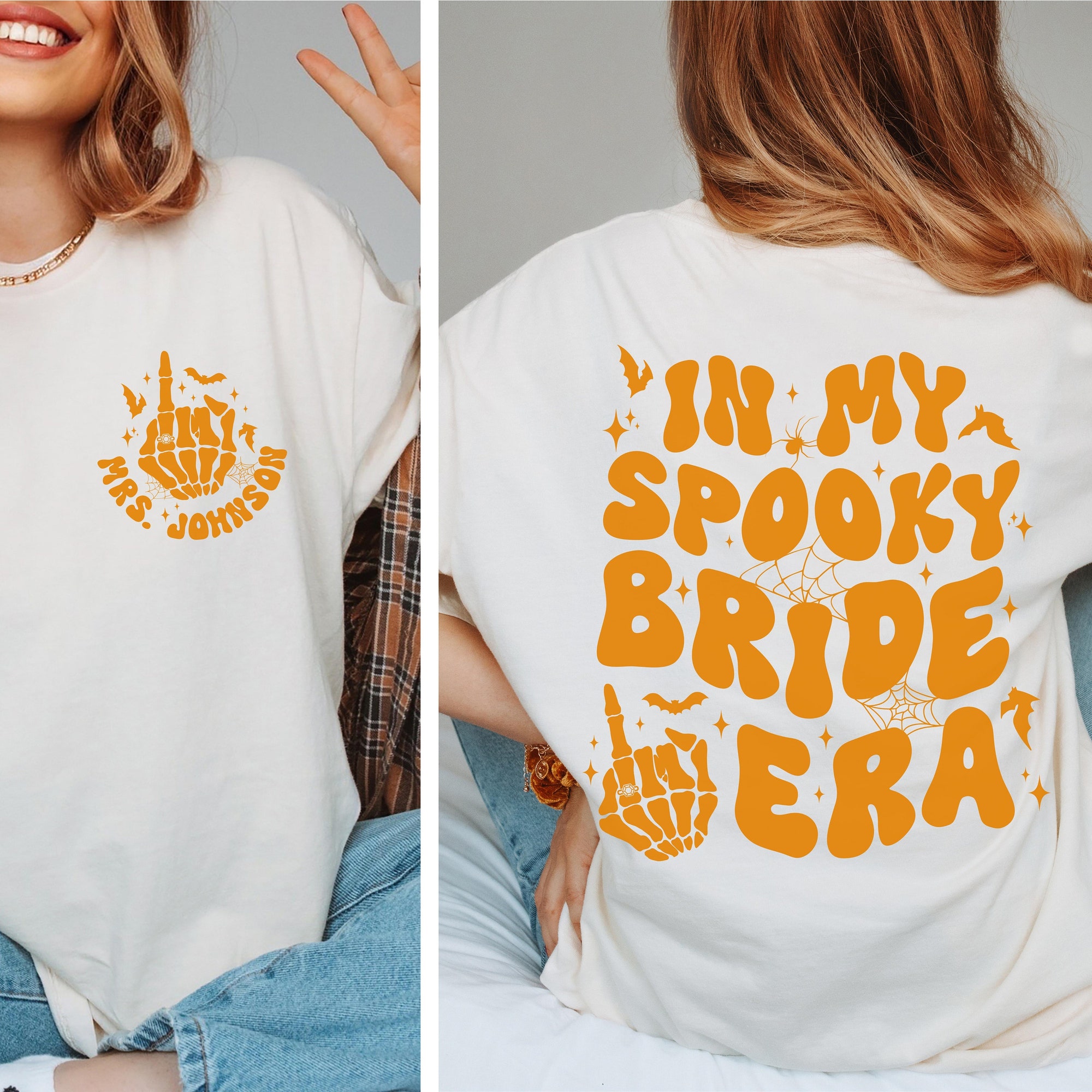 Custom Shirt: Spooky Bride Era - Halloween Bachelorette Party Tee image 3