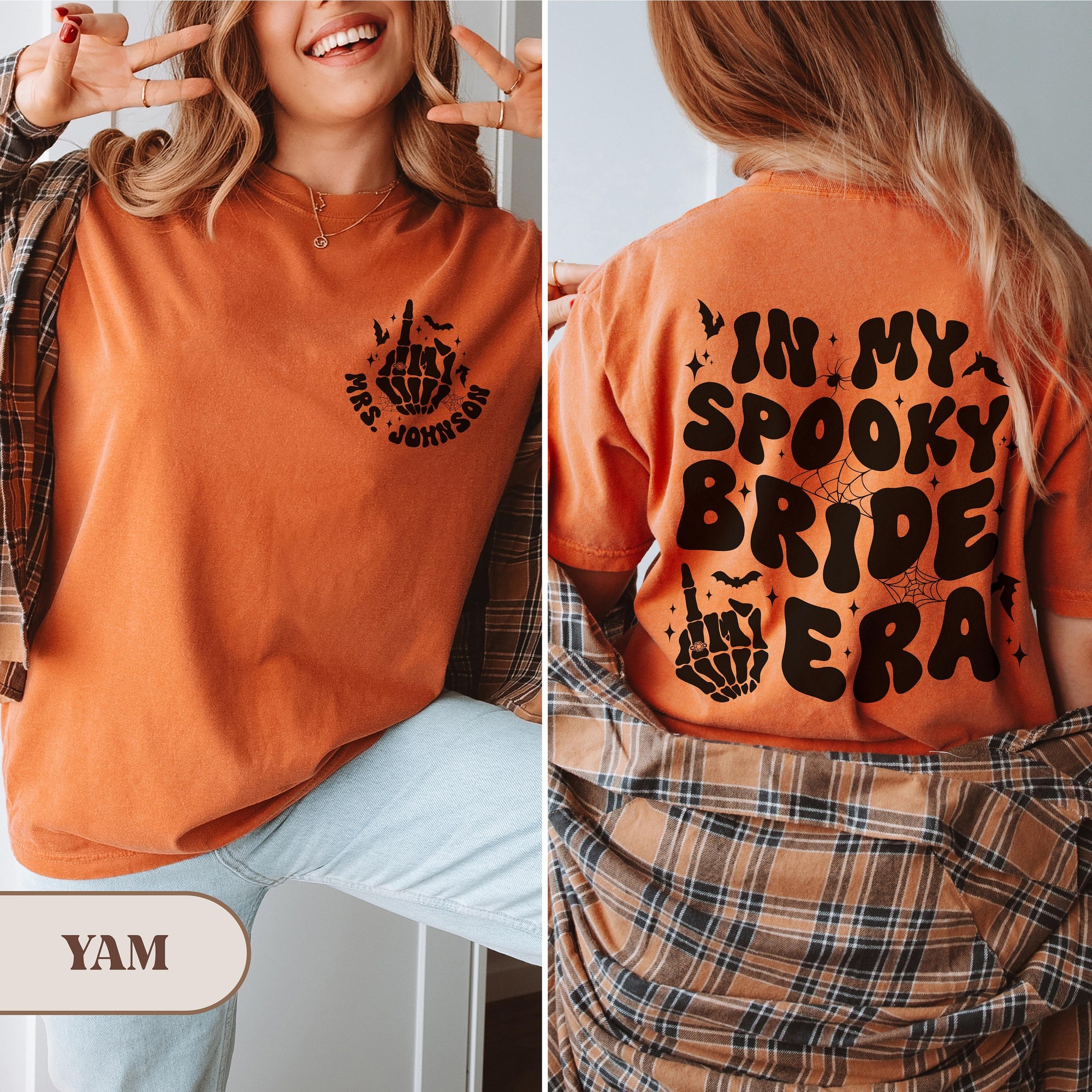 Custom Shirt: Spooky Bride Era - Halloween Bachelorette Party Tee image 4